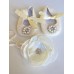 Lace pearl diamante shoe & headband set - IVORY